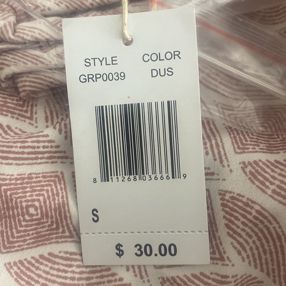 Quagga Green Label Packable Lounge Pant. Color: Multi/Mauve,White - Picture 7 of 9